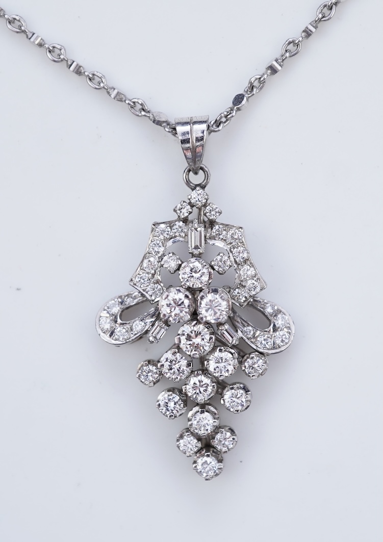 A diamond pendant, 1960s